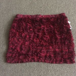 NWT Michael Kors Chiffon Ruffle Skirt Vegan preppy